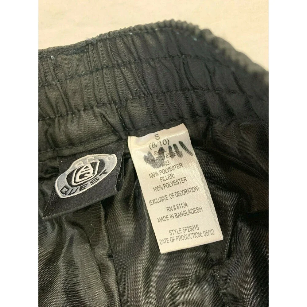 ARCTIC QUEST BOYS GIRLS CARGO SNOW PANTS SIZE S 8-10 BLACK